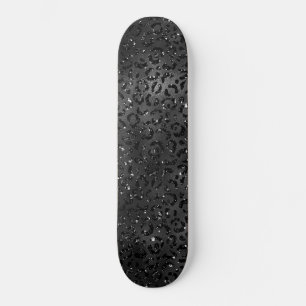 Cute Black Cheetah Leopard Skin Print Animal Persoonlijk Skateboard