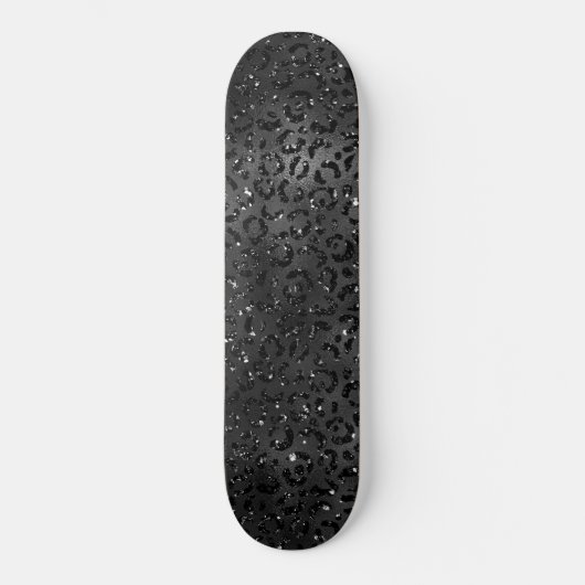 Cute Black Cheetah Leopard Skin Print Animal Persoonlijk Skateboard (Voorkant)