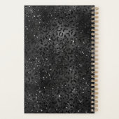 Cute Black Cheetah Leopard Skin Print Animal Planner (Achterkant)
