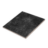 Cute Black Cheetah Leopard Skin Print Animal Tegeltje (Zijkant)