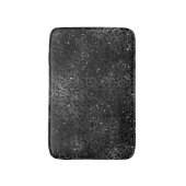 Cute Black Cheetah Leopard Skin Print Patroon Badmat (Voorkant Verticaal)