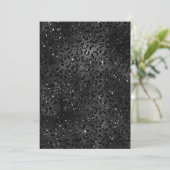 Cute Black Cheetah Leopard Skin Print Patroon Bedankkaart (Staand voorkant)