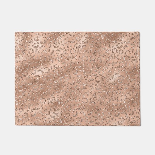 Cute Black Cheetah Leopard Skin Print Patroon Deurmat (Voorkant)