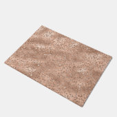 Cute Black Cheetah Leopard Skin Print Patroon Deurmat (Schuin)