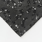 Cute Black Cheetah Leopard Skin Print Patroon Fleece Deken (Hoek)
