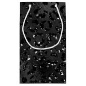 Cute Black Cheetah Leopard Skin Print Patroon Klein Cadeauzakje (Achterkant)