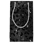 Cute Black Cheetah Leopard Skin Print Patroon Klein Cadeauzakje (Voorkant)