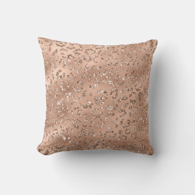 Cute Black Cheetah Leopard Skin Print Patroon Kussen (Voorkant)