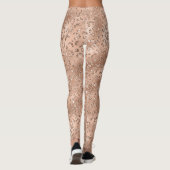 Cute Black Cheetah Leopard Skin Print Patroon Leggings (Achterkant)