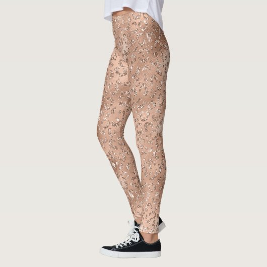 Cute Black Cheetah Leopard Skin Print Patroon Leggings (Links)