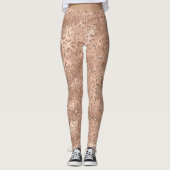 Cute Black Cheetah Leopard Skin Print Patroon Leggings (Voorkant)