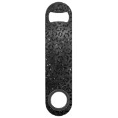 Cute Black Cheetah Leopard Skin Print Patroon Speed Flessenopener (Voorkant)