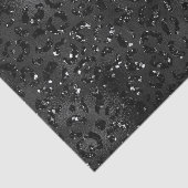 Cute Black Cheetah Leopard Skin Print Patroon Tissuepapier (Detail)