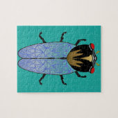 Cute Black Cicada Legpuzzel (Horizontaal)