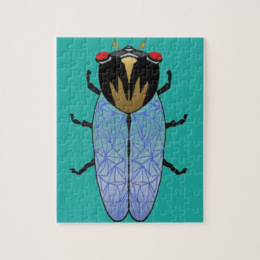 Cute Black Cicada Legpuzzel (Verticaal)