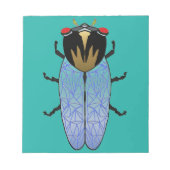 Cute Black Cicada Notitieblok (Voorkant)