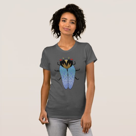 Cute Black Cicada T-shirt (Voorkant volledig)