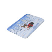 Cute Black Corgi-kerstrendieren kostuum Badmat (Gekanteld)