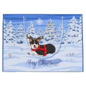 Cute Black Corgi-kerstrendieren kostuum Groot Cadeauzakje (Voorkant)