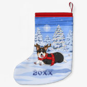 Cute Black Corgi-kerstrendieren kostuum Kleine Kerstsok (Achterkant)