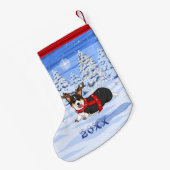 Cute Black Corgi-kerstrendieren kostuum Kleine Kerstsok (Achterkant (Hangend))