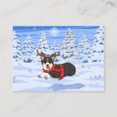 Cute Black Corgi-kerstrendieren kostuum Visitekaartje (Voorkant)