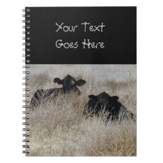 Cute Black Cow Calves Notitieboek