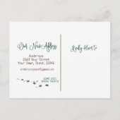 Cute Black Dachshund Cozy New Home Moving       Aankondigingskaart (Achterkant)