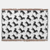 Cute Black Dachshund Pattern Deken (Voorkant)
