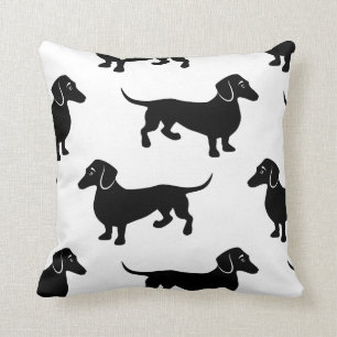 Cute Black Dachshund Pattern Kussen