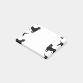 Cute Black Dachshund Pattern Post-it® Notes (Schuin)