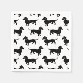 Cute Black Dachshund Pattern Servet (Voorkant)