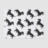 Cute Black Dachshund Pattern Tissuepapier (Voorkant)