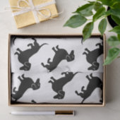 Cute Black Dachshund Pattern Tissuepapier (Geschenk)