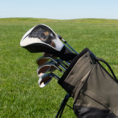 Cute black Dachshund Puppy Dog Golfheadcover (Insitu)