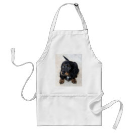 Cute black Dachshund Puppy Dog Standaard Schort