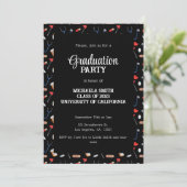 Cute Black Doctor Pattern Graduation Party  Kaart (Staand voorkant)