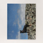 Cute Black Dog Mutt Lab Shephered Afbeelding Foto Legpuzzel (Verticaal)