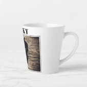 Cute Black Dog Photo and Name Latte Mok (Rechts)