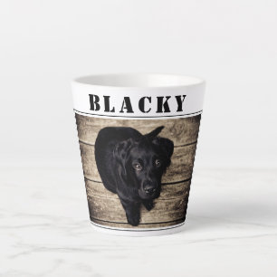 Cute Black Dog Photo and Name Latte Mok