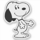 Cute Black Dog Sticker (Voorkant)