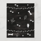 Cute Black Dog Walker Flyer met Swirls en banner (Achterkant)