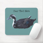 Cute Black Duck Boerderij Animal Mousepad Muismat (Met muis)
