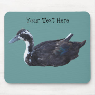Cute Black Duck Boerderij Animal Mousepad Muismat