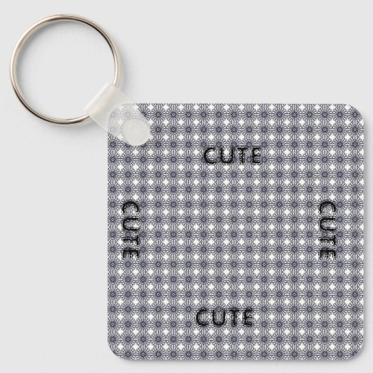 CUTE_ BLACK EN DARK GRAY SLEUTELHANGER (Voorkant)