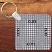 CUTE_ BLACK EN DARK GRAY SLEUTELHANGER (Voorkant)