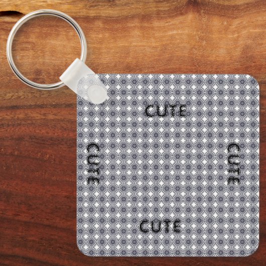 CUTE_ BLACK EN DARK GRAY SLEUTELHANGER (Voorkant)