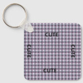 CUTE_ BLACK EN DARK PINK SLEUTELHANGER (Voorkant)