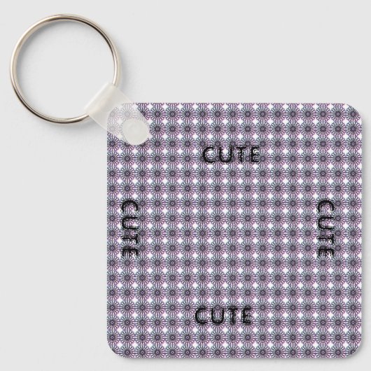CUTE_ BLACK EN DARK PINK SLEUTELHANGER (Voorkant)