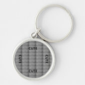 CUTE_ BLACK EN DEEP GRAY SLEUTELHANGER (Voorkant)